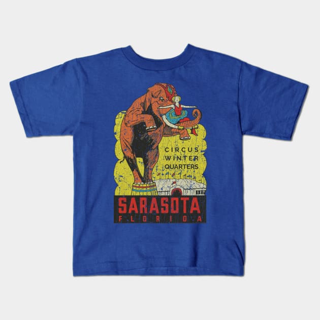 Sarasota Circus Winter Quarters 1927 Kids T-Shirt by JCD666